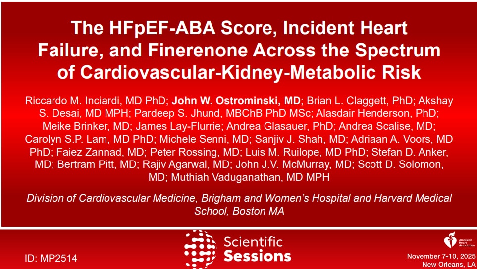 The HFpEF-ABA Score, Incident Heart Failure, and Finerenone Across the Spectrum of Cardiovascular-Kidney-Metabolic Risk