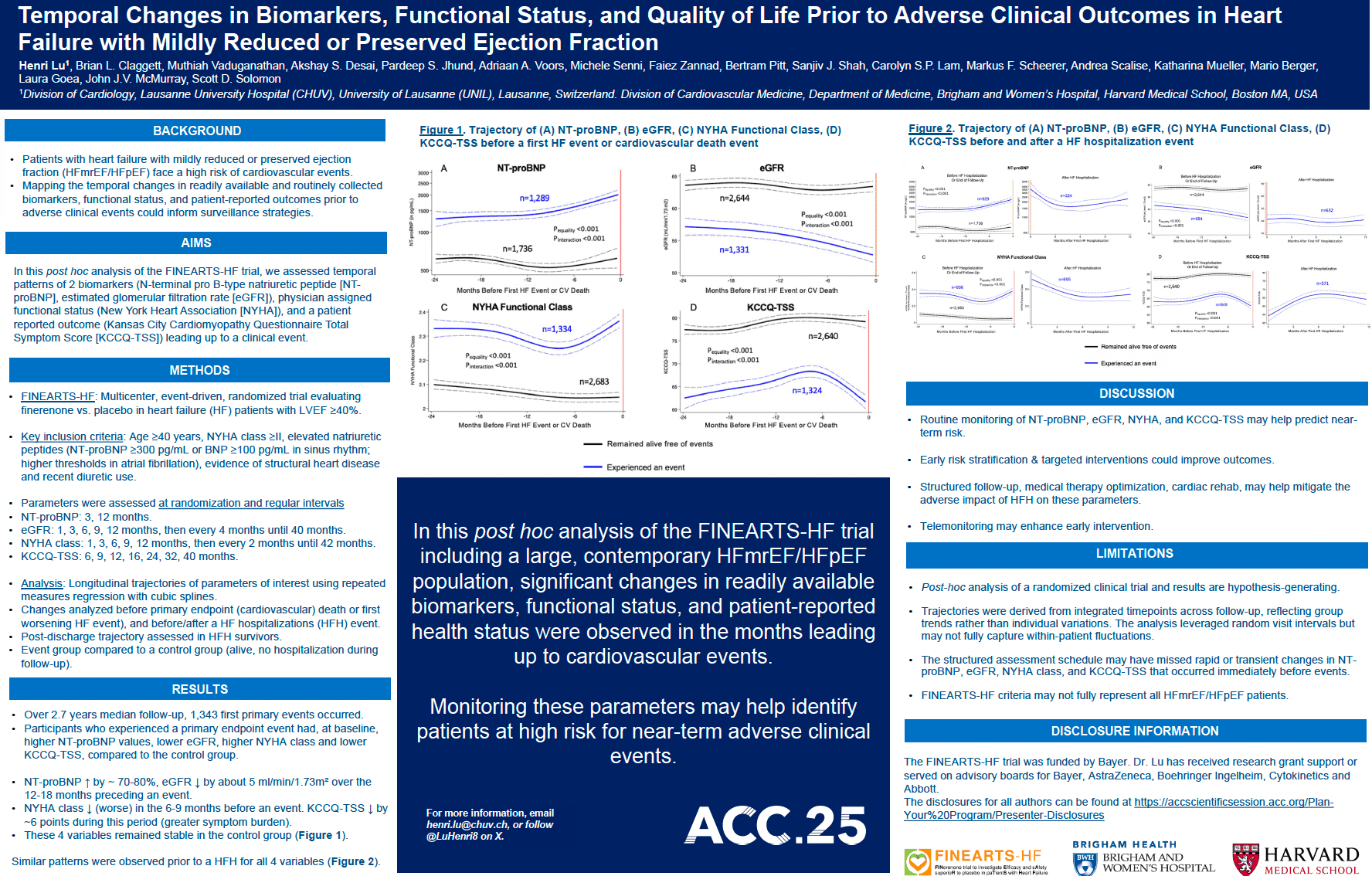 Temporal Changes in Biomarkers, Functional Status, and Quality of Life Prior to Adverse Clinical Outcomes in Heart Failure with Mildly Reduced or Preserved Ejection Fraction