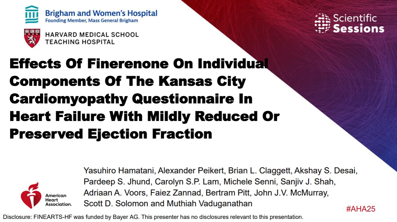 Effects of Finerenone on Individual Components of the Kansas City Cardiomyopathy Questionnaire in Heart Failure with Mildly Reduced or Preserved Ejection Fraction